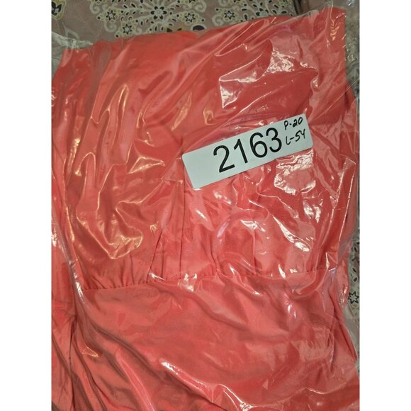 Sleeveless Coral Maxi Dress Tie Back laganlook fairycore beach nautical - Picture 8 of 8